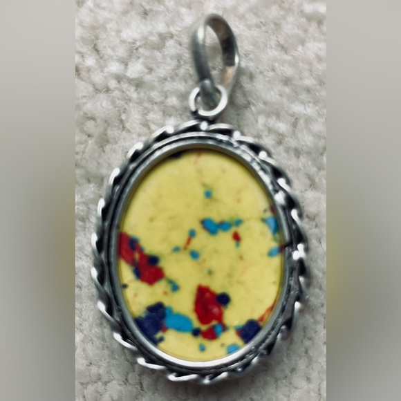 Mosaic Jasper Pendant With Bail - Picture 2 of 2